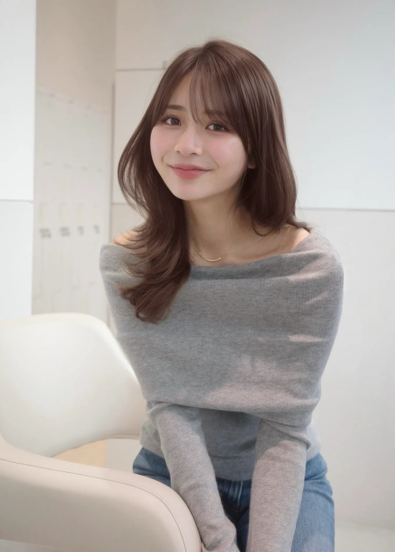 大人の韓国ヘア×レイヤーカットロング