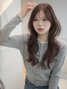 韓国レイヤーカットロング