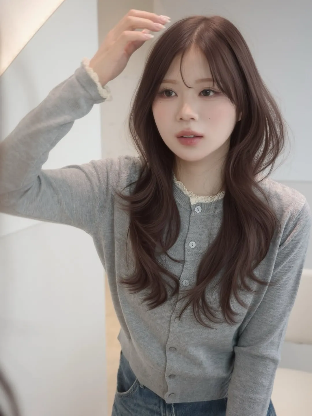 韓国レイヤーカットロング